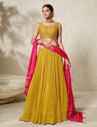 Fabulous mustard yellow lehenga choli