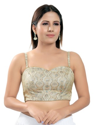 Gold Brocade Designer Blouse