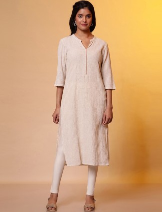 Aurelia beige cotton casual kurti