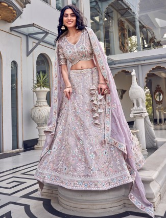 Beautiful beige unstitched lehenga choli