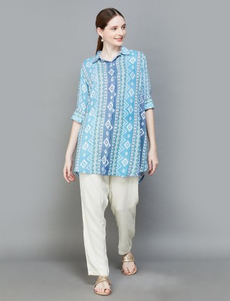 BIBA printed blue kurti