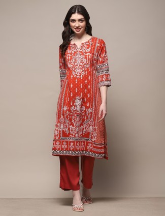 BIBA red printed kurti