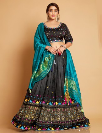 Black silk chaniya choli