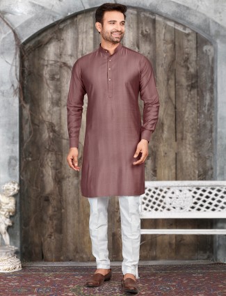 Newest brown plain kurta suit