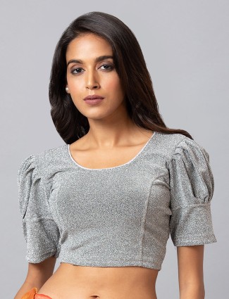 Grey lycra cotton blouse