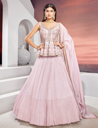 Newest pink georgette lehenga choli