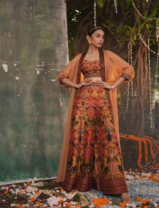 Fabulous rust orange palazzo suit