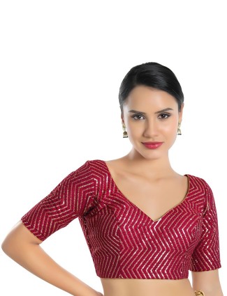 Maroon silk blouse