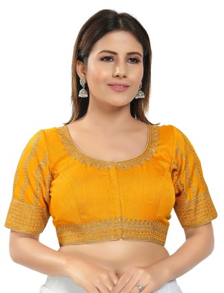 Ready Made Mustard Yellow Silk Blouse