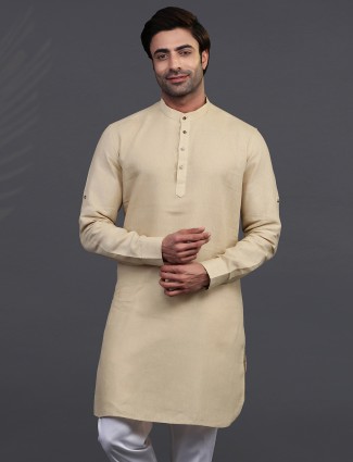 Beige Kurta in Linen