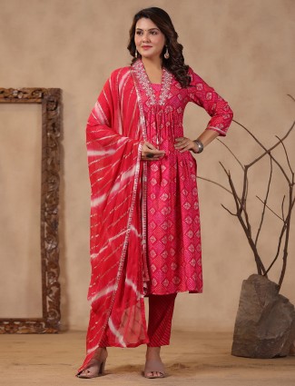 Rani printed cotton kurti set