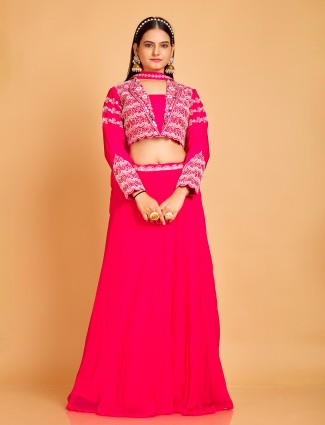 Stylish rani silk lehenga choli