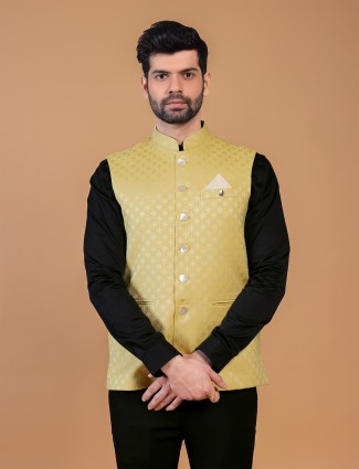 Classic yellow silk waistcoat