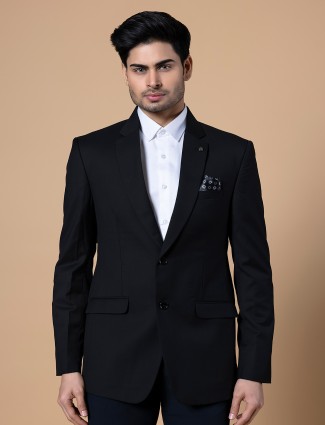 Terry rayon black reception blazer