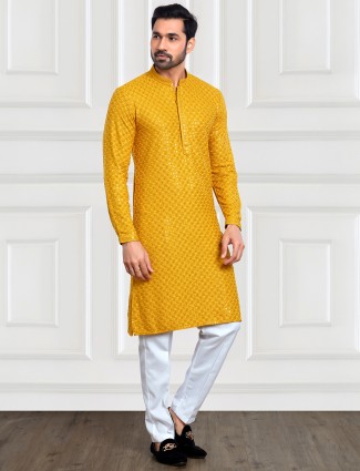 Latest yellow kurta suit