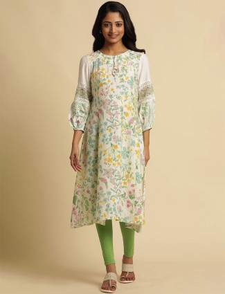 W white floral printed kurti